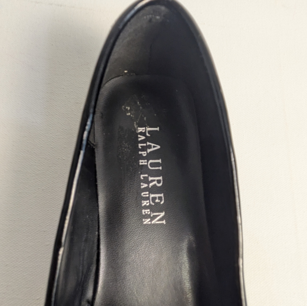 Lauren Ralph Lauren Careigh Loafers Driving Shoes Women’s SZ 7.5 B Black Silver - Picture 10 of 10